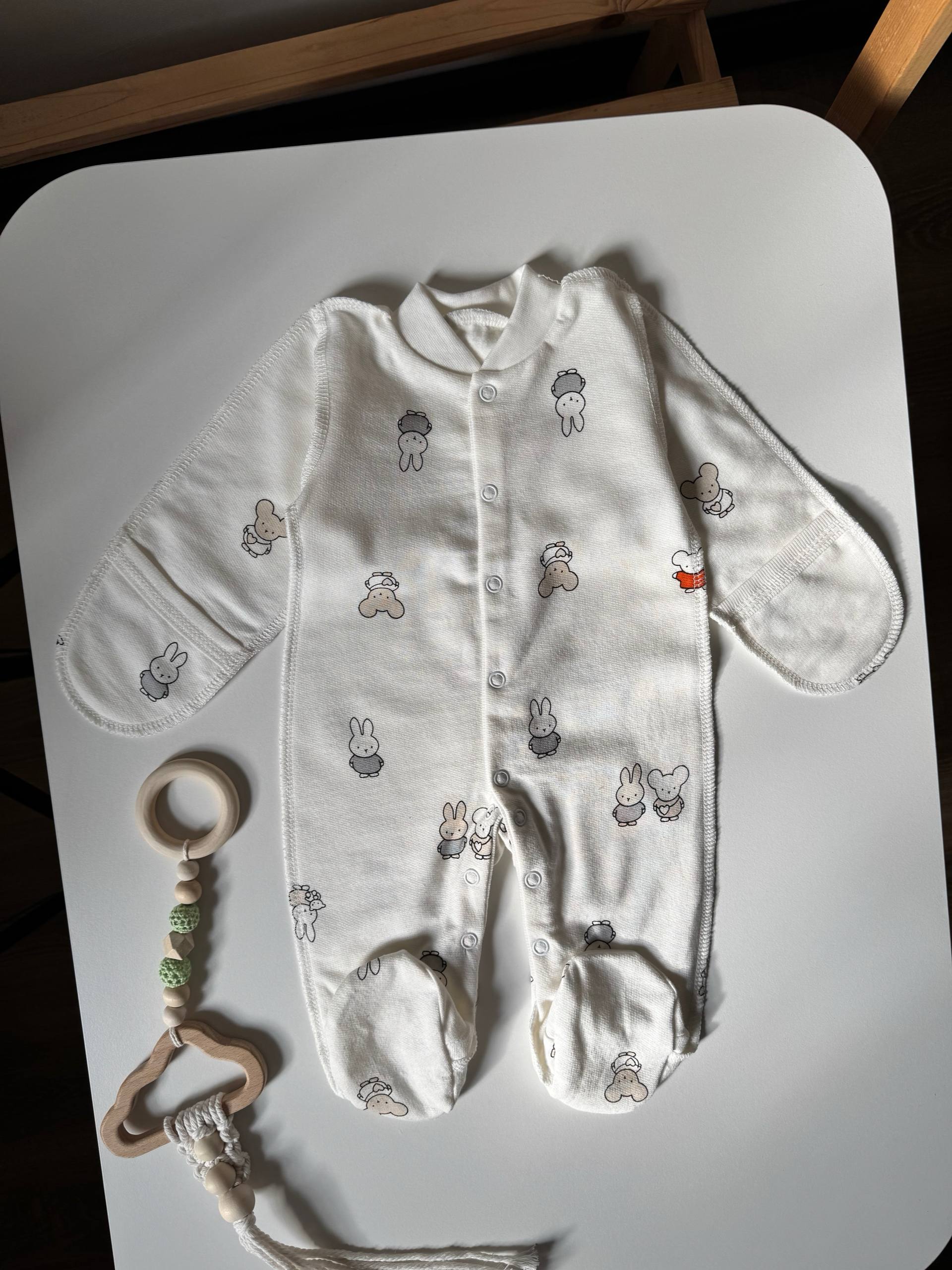 Чоловічок для новонароджених футер 56-62 - Головне фото | Дитячий одяг Olivka Store