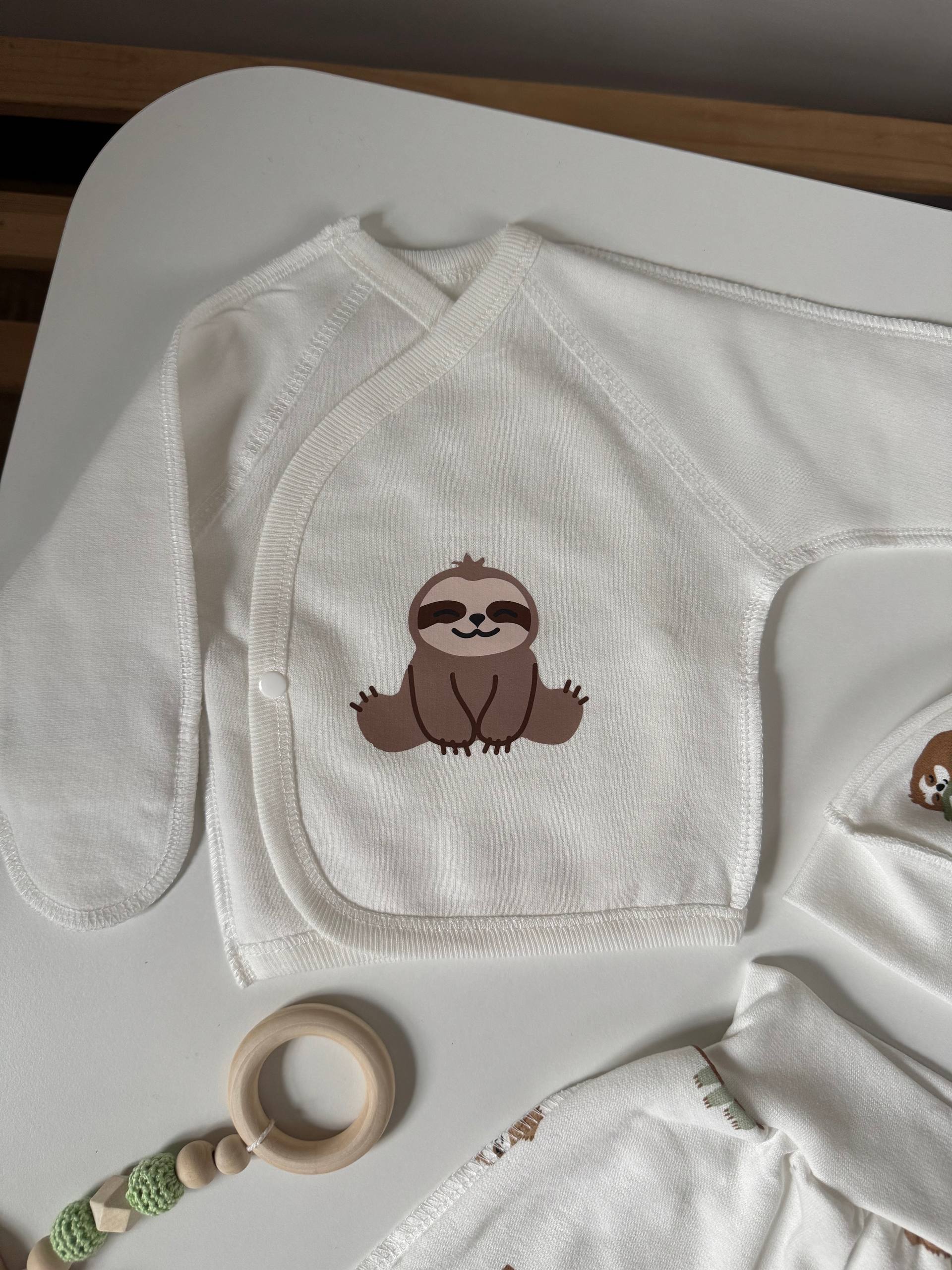 Комплект для новонароджених футер 56 сорочка, повзунята та шапочка - Фото 2 | Дитячий одяг Olivka Store