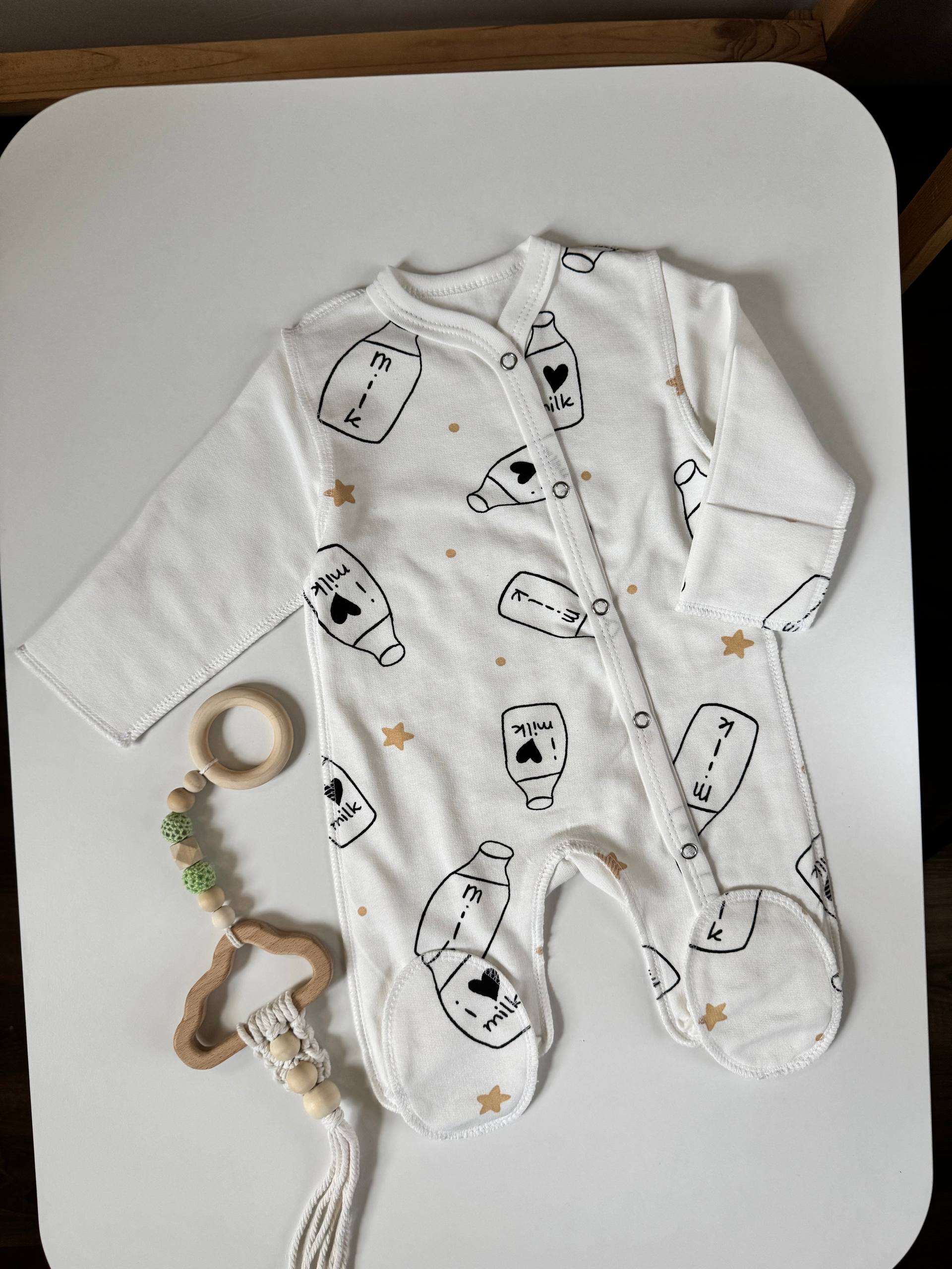 Чоловічок для новонароджених футер 56 - Головне фото | Дитячий одяг Store Olivka