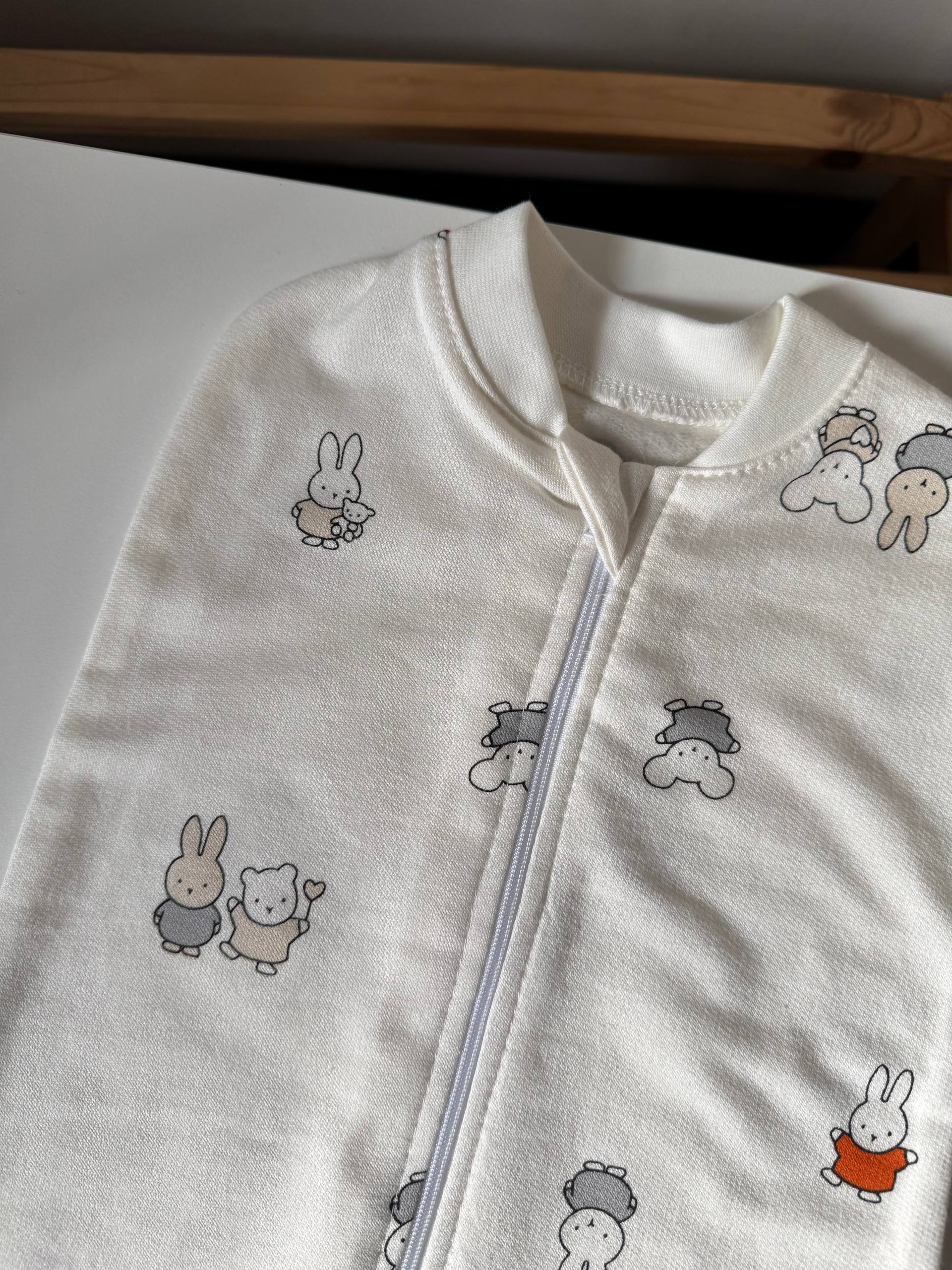 Кокон для новонароджених футер 56-62 європелюшка на блискавці - Фото 2 | Дитячий одяг Store Olivka