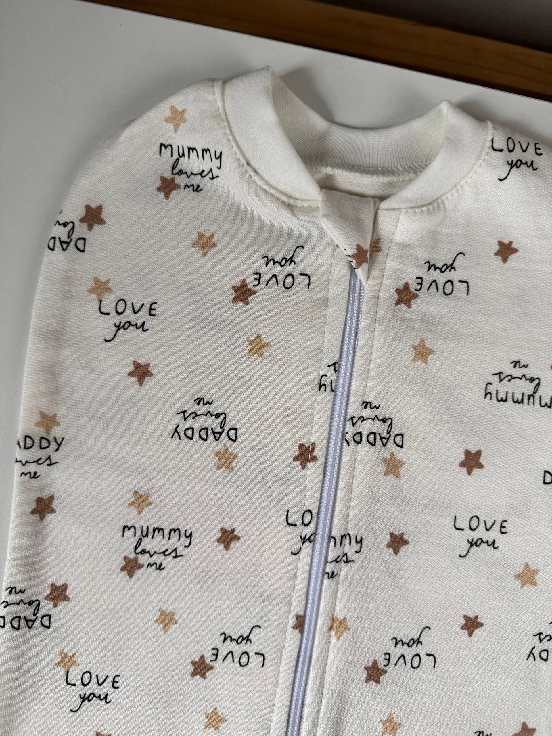 Кокон для новонароджених футер 56-62 європелюшка на блискавці - Фото 2 | Дитячий одяг Store Olivka