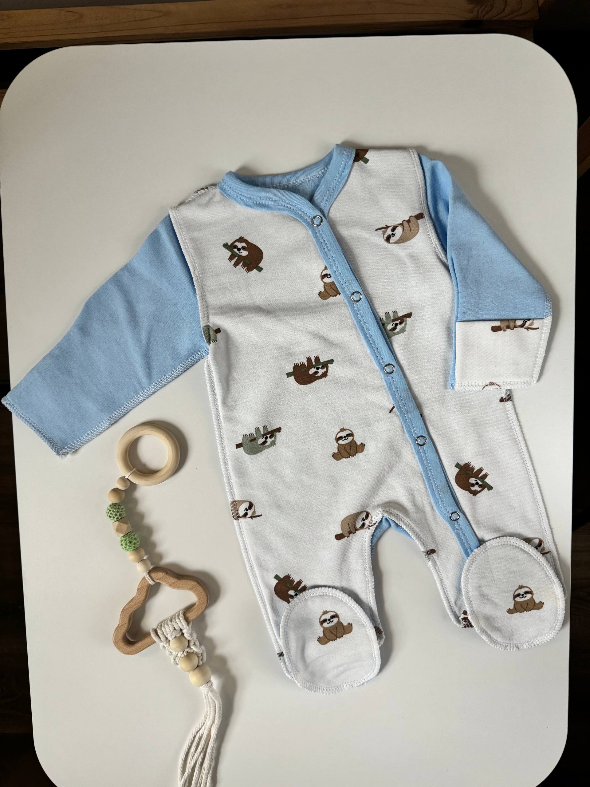 Чоловічок для новонароджених футер 56 - Головне фото | Дитячий одяг Store Olivka