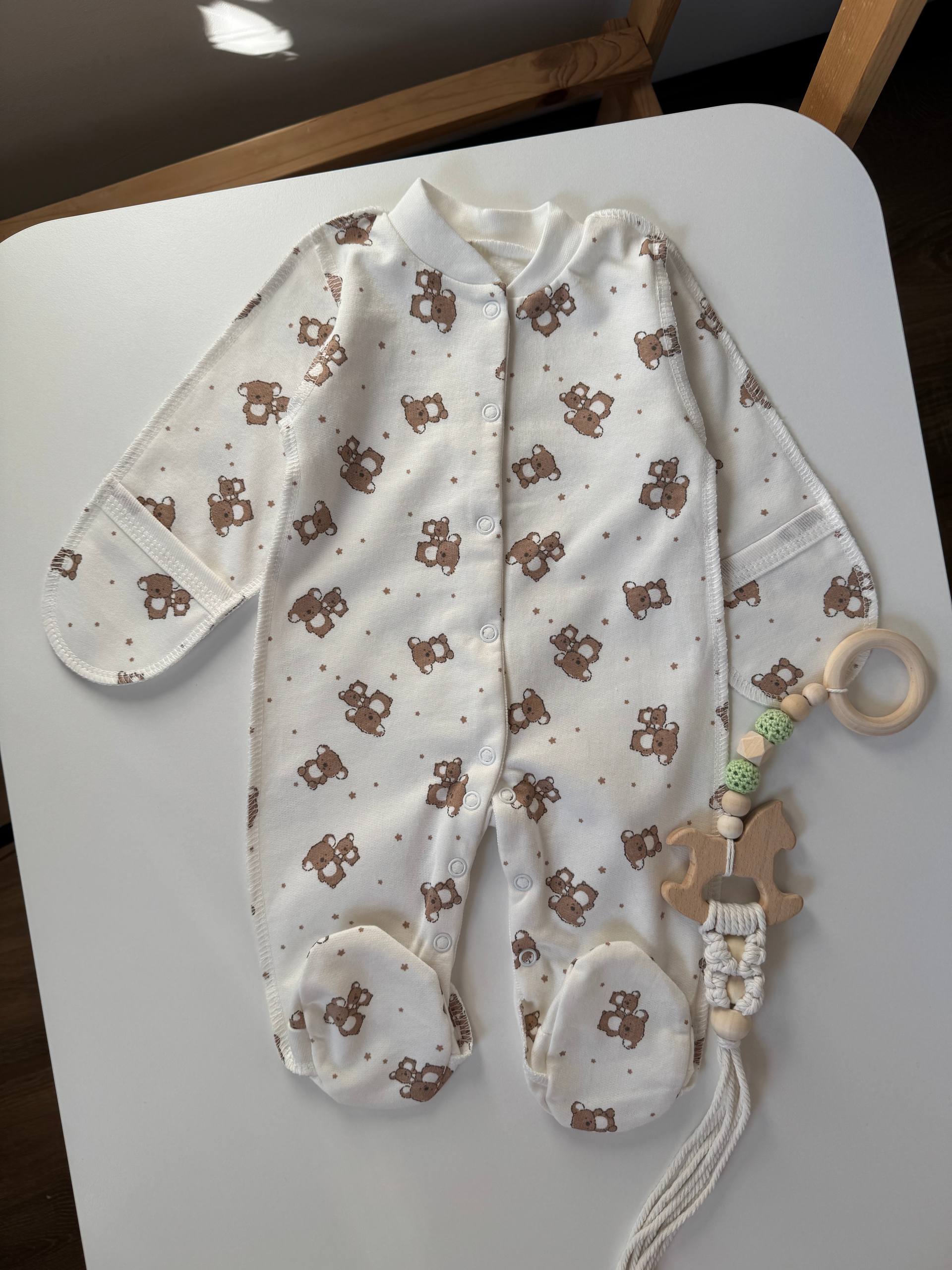 Чоловічок для новонароджених футер 56-62 - Головне фото | Дитячий одяг Olivka Store