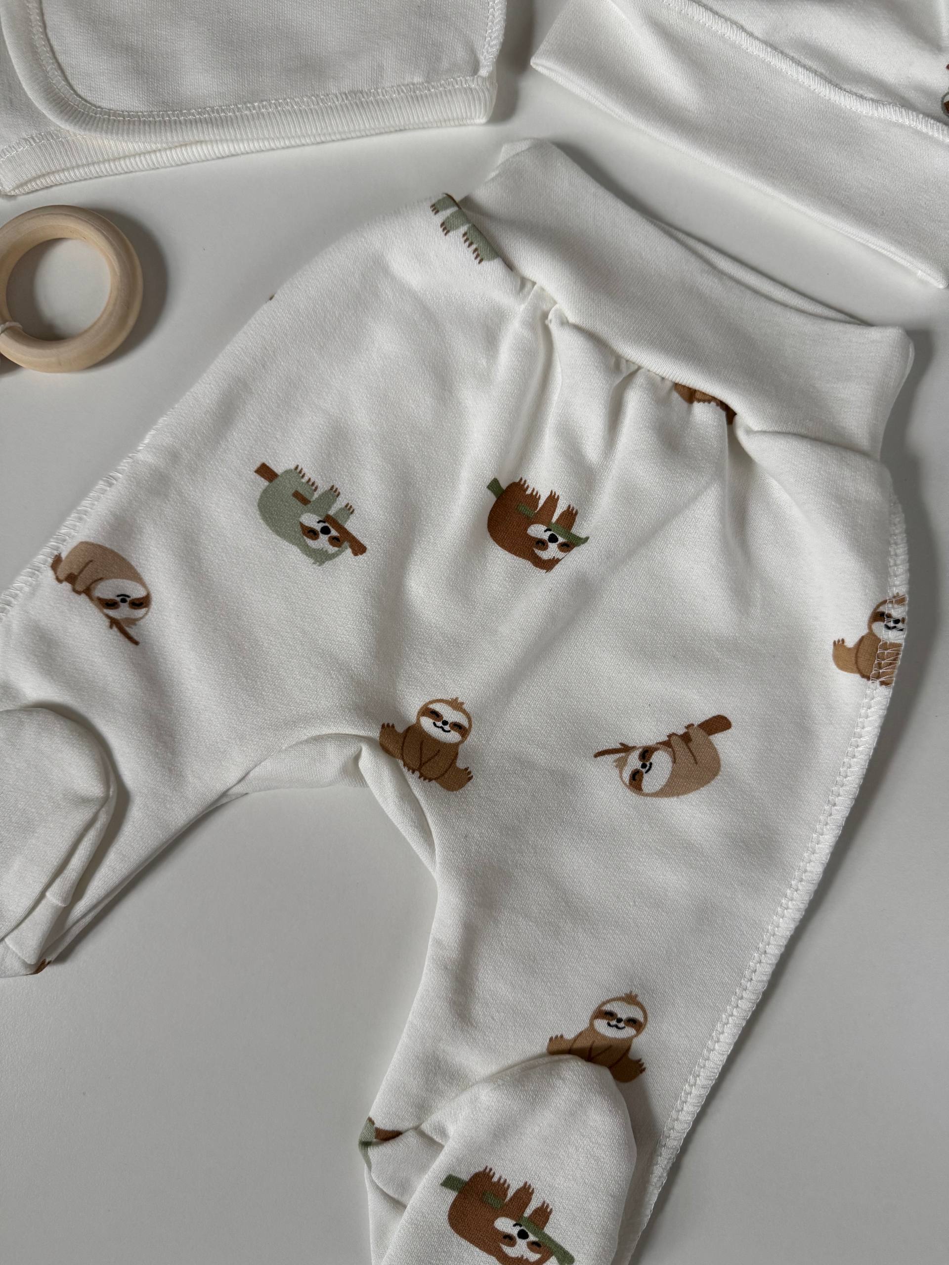 Комплект для новонароджених футер 56 сорочка, повзунята та шапочка - Фото 4 | Дитячий одяг Olivka Store