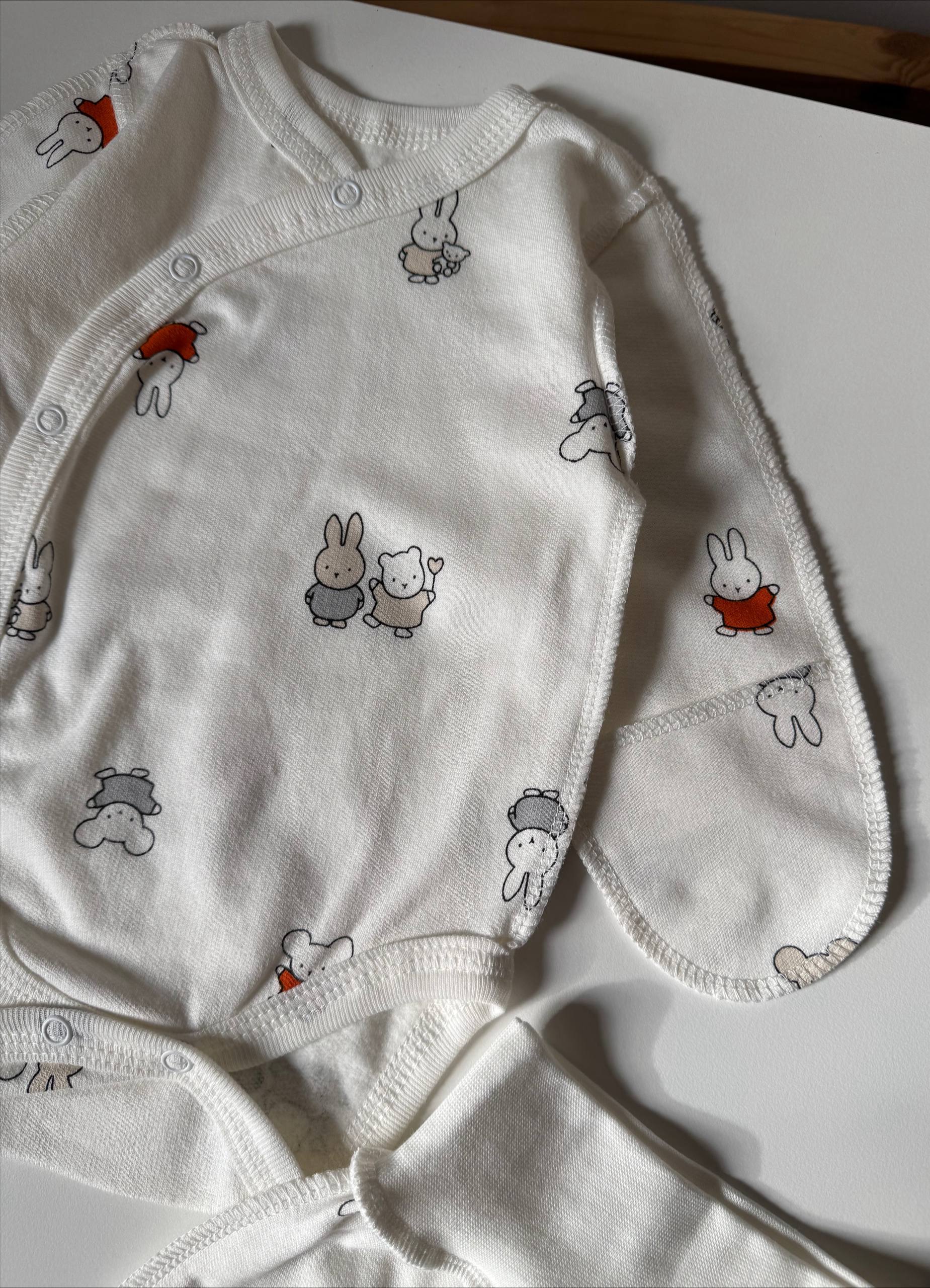 Комплект для новонароджених футер 62-68 боді та повзунята - Фото 3 | Дитячий одяг Store Olivka